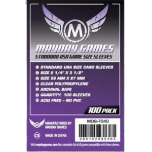 Mayday - Standard Usa Card Sleeves - 56x87 mm - 100p, Le coeur des cartes